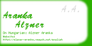 aranka alzner business card